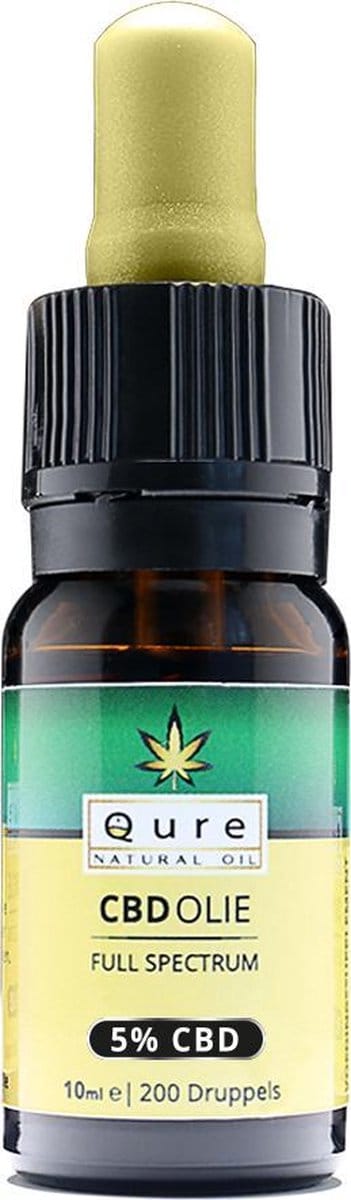 CBD olie 5% 10ml| Full Spectrum | 100% Natuurlijk | Ca. 200 Druppels | Geproduceerd in Nederland | 5 Procent