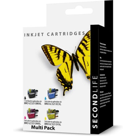 SecondLife - Multipack Brother LC 3211 / 3213 XL BK  C  M en Y