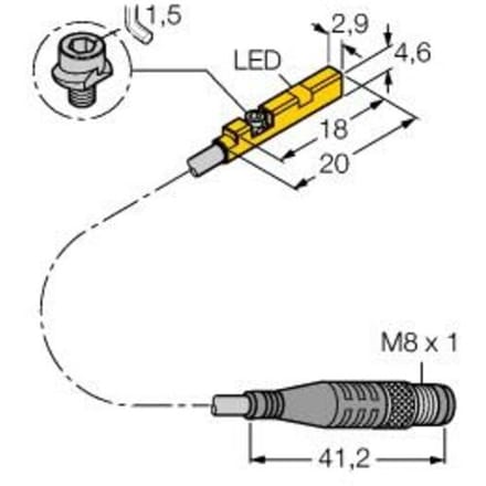 Turck Magneetveldsensor Magnetisch PNP BIM-UNR-AP6X-0,3-PSG3M