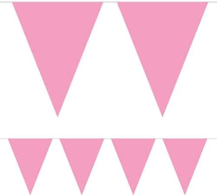 Folat - Mini vlaggenlijn licht roze 3 meter