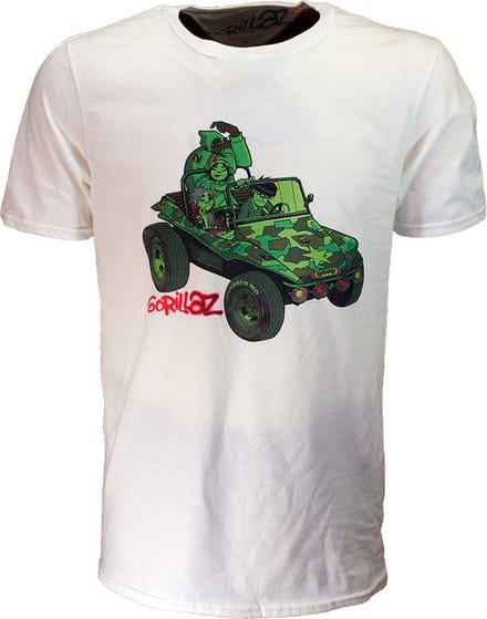 Gorillaz Green Jeep T-Shirt - Officiële Merchandise - S