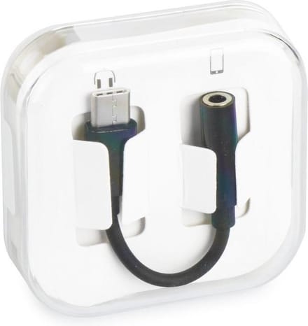 Type C naar audio (3.5mm)  kabel - zwart - BOX