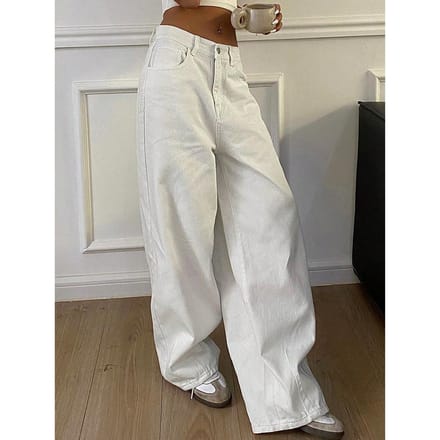 Damesjeans Lente en Herfst Nieuwe Losse Broek M gray