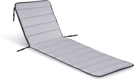 Gewatteerd schuim ligbedkussen 190x60 cm donkergrijs
