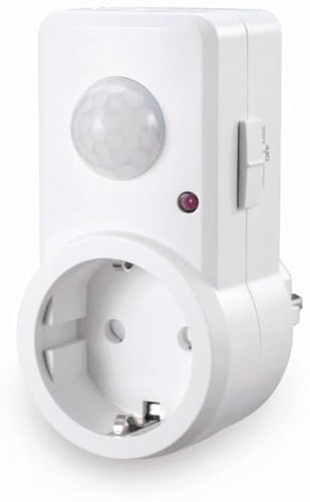 Infrarood Bewegingsmelder Tussenstekker - 120° Detectiebereik, 9m Werkveld, IP20, Wit