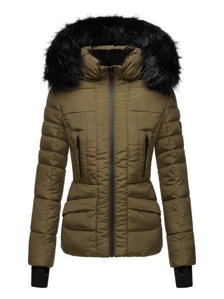 Navahoo Dames Winterjas Adele – Warm, Met Teddyvoering & Afneembare Bontkraag