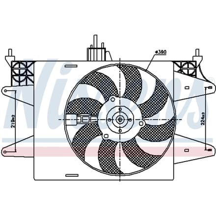 Koelventilatorwiel, motorkoeling NISSENS 85572