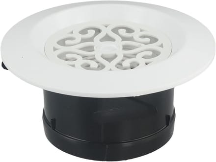 Ventilatierooster met sluiter - Kanaalafdekking - Efficiënte luchtcirculatie - Met vliegengaas - 100 mm - Wit