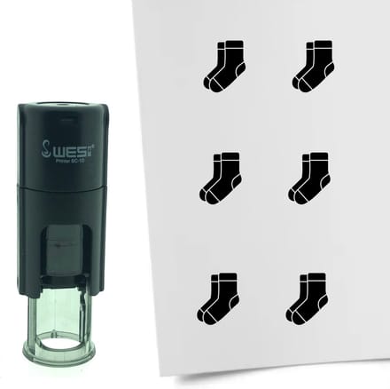 CombiCraft Stempel Sok 10mm rond - Zwarte inkt