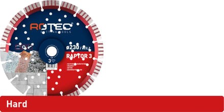 Rotec diamantzaag Raptor 3//TURBO BASIC, Ø125 x 2,4 x 22,2 mm.