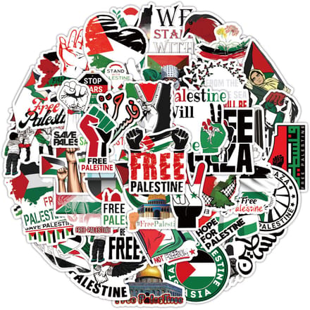Stickers to support Palestina - 50 Palestijnse Stickers - 4x6CM
