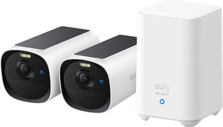 eufy E40 2-Pack & HomeBase 2 - 2K Cameraset met Zonnepaneel