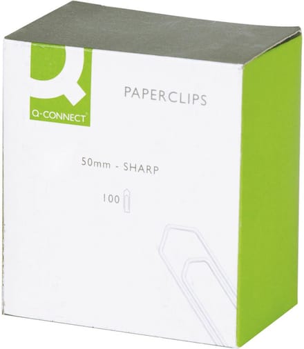 Q-CONNECT papierklemmen, 50 mm, 10 dozen van 100 stuks