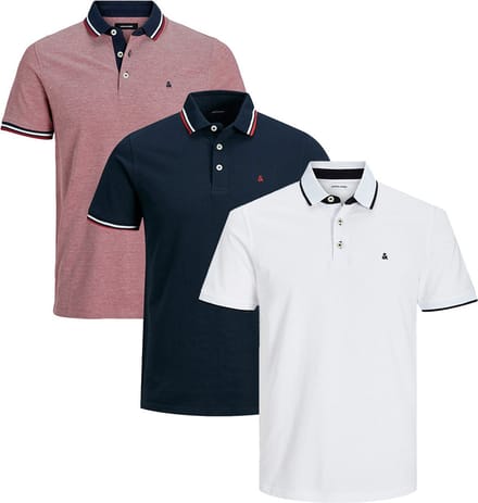 Jack & Jones Heren poloshirt 3 pack Paulos - Slim Fit