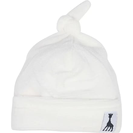 Sophie de giraf - mutsje - velours - baby rib - gebroken wit - 0-1 Maand