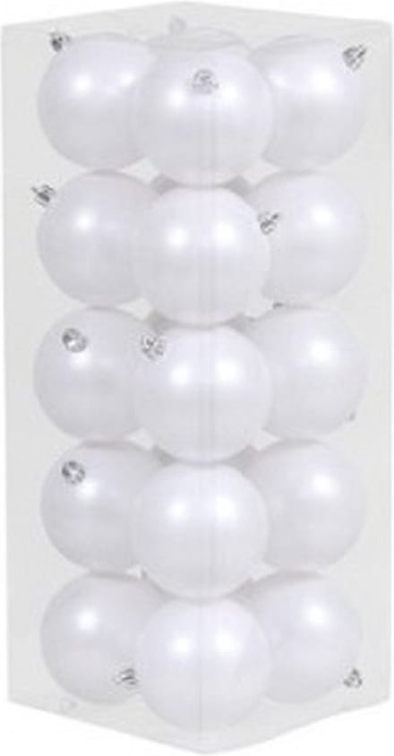 40x Witte kunststof kerstballen 8 cm - Mat - Onbreekbare plastic kerstballen - Kerstboomversiering Wit