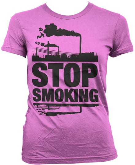 Hybris Dames T-shirt 'Stop Smoking Girly' SH-5-15531-H23-12
