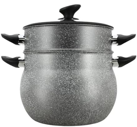 Inductie Couscous Pan 9L van Aluminium met Marmer Effect en Deksel