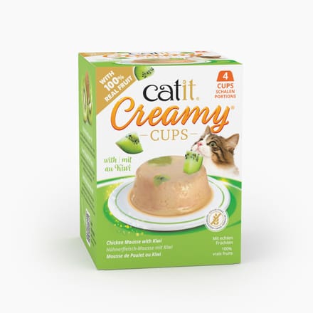 4x25g Catit Creamy Cups kip met kiwi kattensnacks