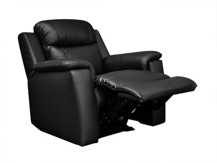 Vente-unique Relaxfauteuil EVASION van leer - zwart