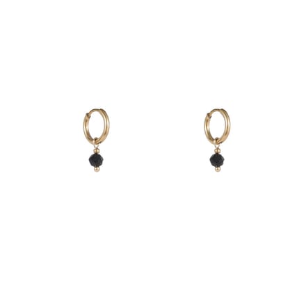 Day&Eve by Go Dutch Label Oorhangers 1 kraal Black/GD