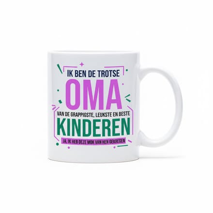 330ml Mok - 'Ik Ben De Trots Oma van De Grappigste, Leukste en Beste Kinderen' - Perfect Cadeau voor Oma's
