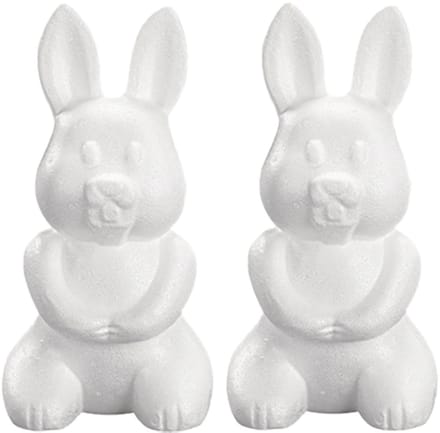 Piepschuim hobby vorm - 4x - haas/konijn - 24 cm - DIY knutsel figuren om te versieren