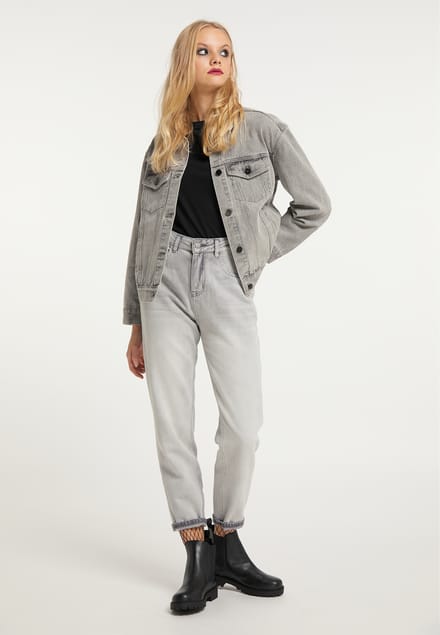 Mymo Denim jas Dames grijs