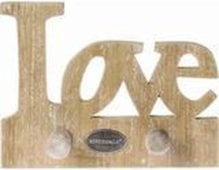 Riverdale Haak Love Houtkleur, 2 stuks