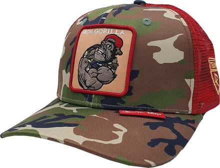 Lauren Rose - Iron Gorilla - Trucker Cap - One Size - Camouflage / Rood