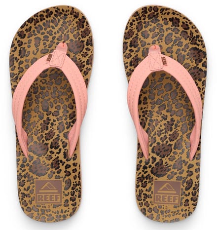 Reef teenslipper Ahi Meisjes - luipaard print - bruin/roze - Maat 32