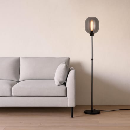 Highlight - Vloerlamp Bellini H 134-190 cm rook zwart