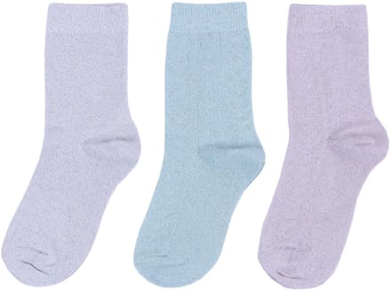 3x pastel glanzende sokken 26-30 EU