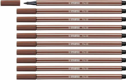 STABILO Pen 68 - Premium Viltstift - Siena - Doos 10 stuks