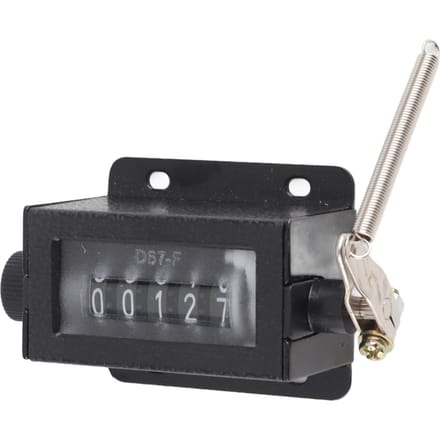 D67F 5-cijferige mechanische resetbare handmatige handtrek-slag tellerteller black