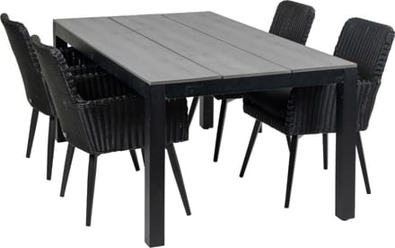 Tuinset Pisa/Cyprus | 4 personen | Rechthoekig 180 cm | Wicker & polywood