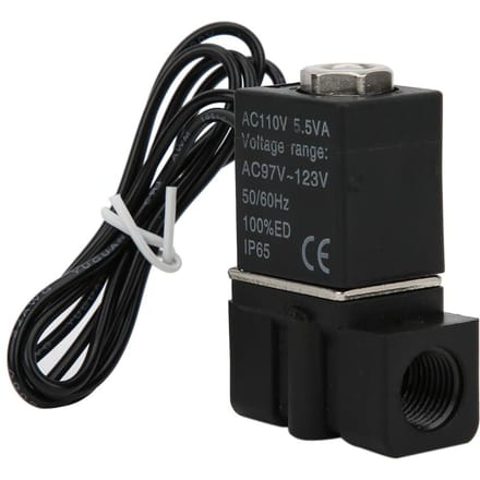Snelle Reactie Plastic Elektrische Solenoïde Klep 110V 2 Posities 2 Wegen Lucht Water Olie