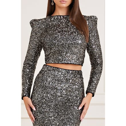 GUESS Marciano By  Sparkle In The Dark Jet Black Multi Maat: XXS | Longsleeves Outlet | Dames | Zwart