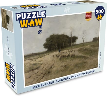 Puzzel Heide bij Laren - Schilderij van Anton Mauve - Legpuzzel - Puzzel 500 stukjes