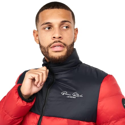 Born Rich Heren Lyden Oversized Puffer Jacket (Tango rood)