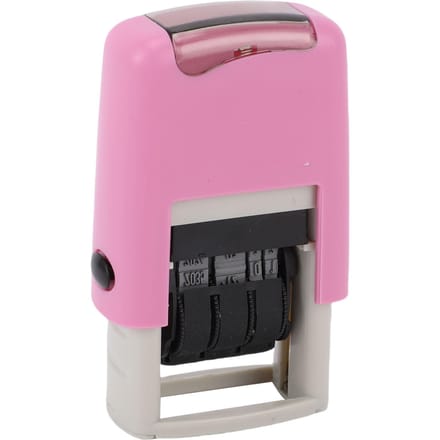 Dateur Numérique Réglable Auto-encreur Tamponnage Clair Ne Bave Pas 25x2.8mm pink