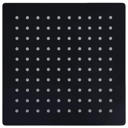 vidaXL - Regendouchekop - vierkant - 20x20 - cm - roestvrij - staal - zwart