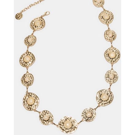 Stradivarius Tweekleurige riem met studs  Goud M