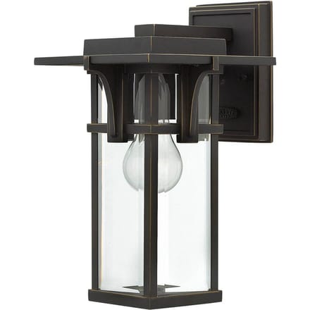 Hinkley LED Wand Buitenlamp Manhattan | 1X E27 Max 60W | IP44 | Dimbaar | Oil Rubbed Bronze