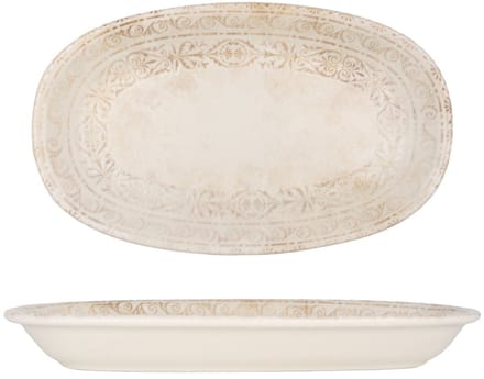 By Bone Serveerschaal - Antico - Porselein - 24x14.5 cm - set van 2