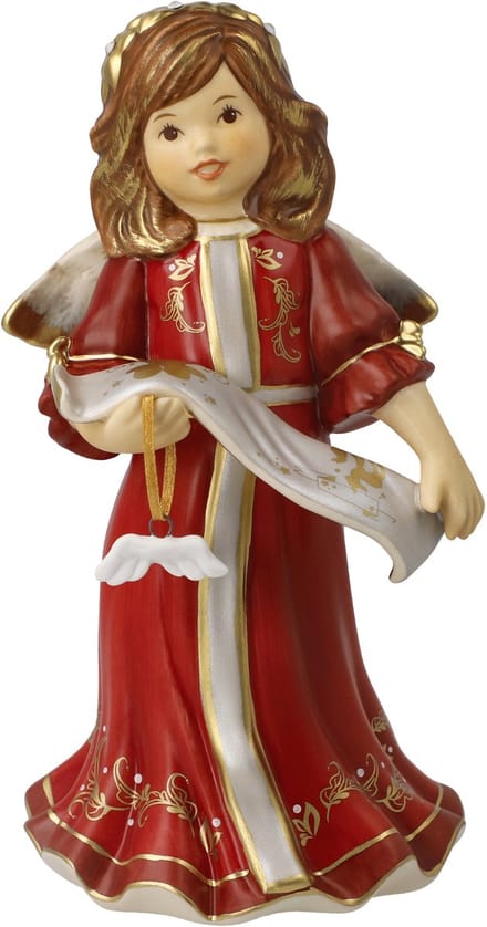 Goebel - Kerst | Decoratief beeld Engel - jaarlijkse engel 2025 | Aardewerk - 16cm - Limited Edition