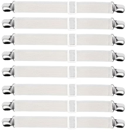 Livé® Hoeslaken clips – Wit 8 stuks Verstelbare Antislip Matrashouders