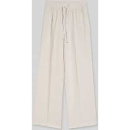 Tom Tailor - Loose fit broek met linnen - Maat 36/32 - taupe white irregular stripe