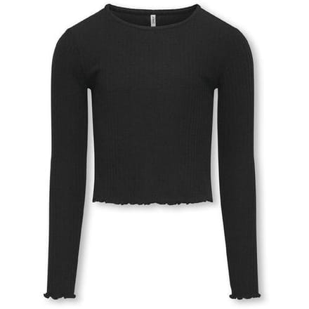 ONLY KOGNELLA L/S O-NECK TOP JRS NOOS Meisjes Top - Black