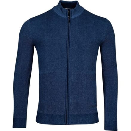 Baileys Vest Cardigan Zip Two-Tone Structure Jacquard Dark Blue / male